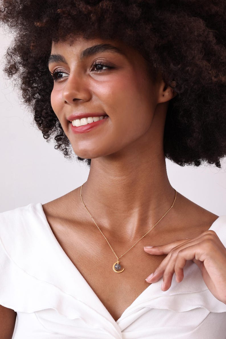Personalized Crescent Moon Necklace