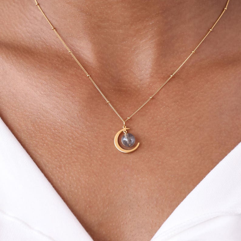 Personalized Crescent Moon Necklace