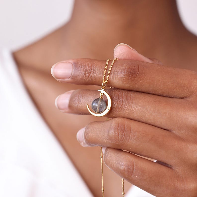 Personalized Crescent Moon Necklace