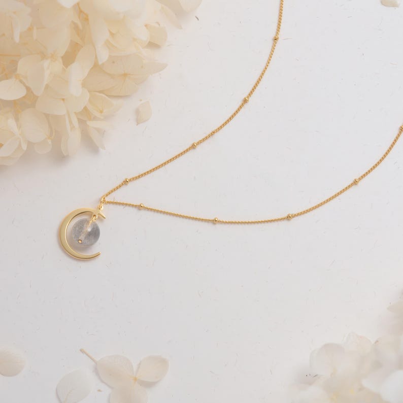 Personalized Crescent Moon Necklace