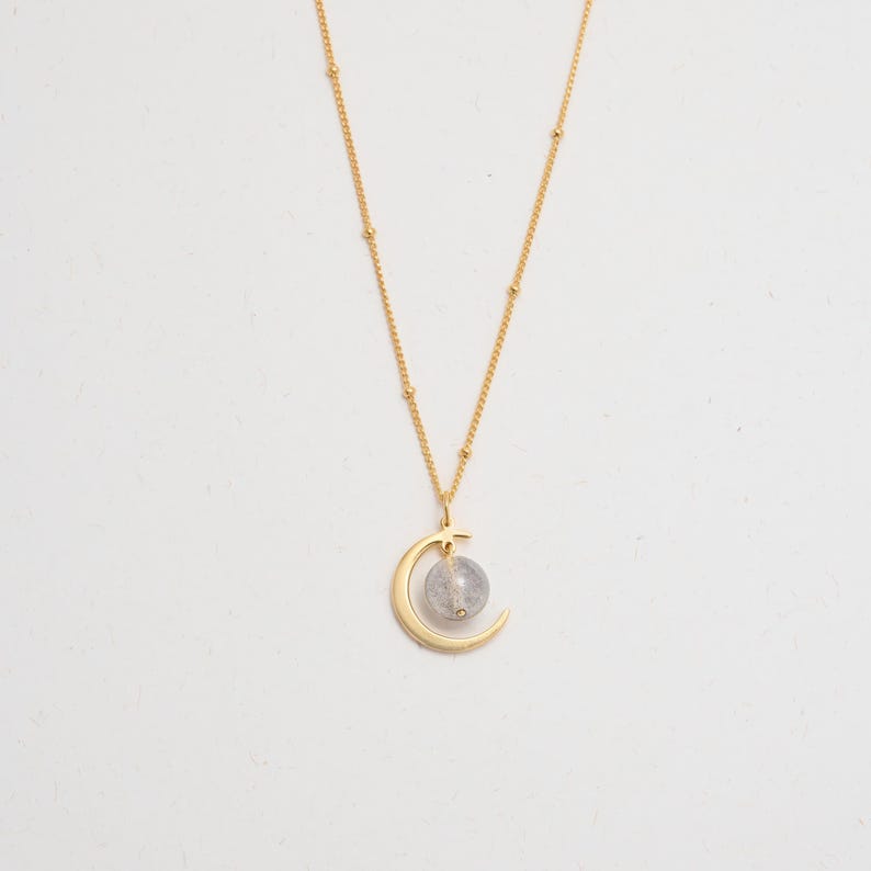 Personalized Crescent Moon Necklace